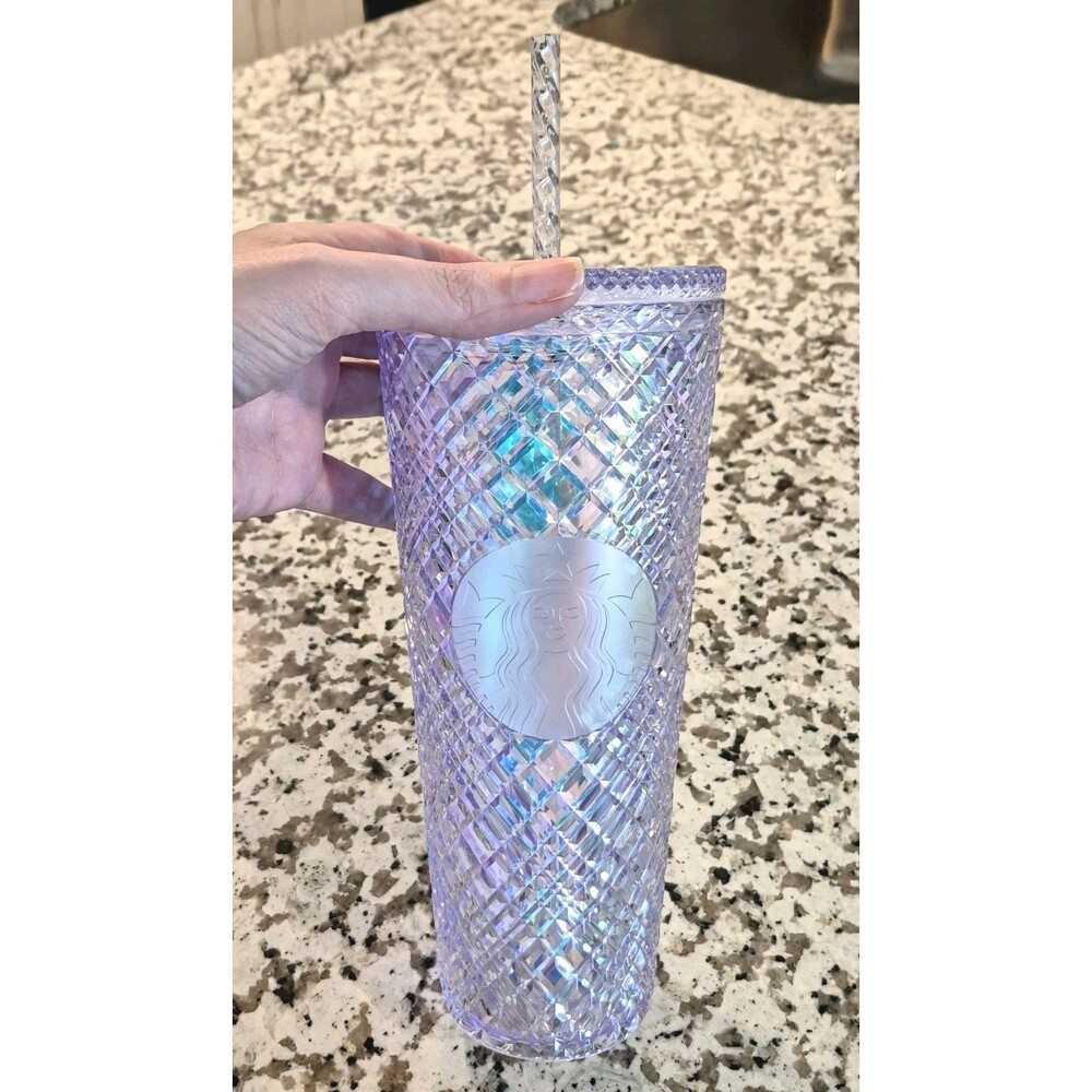 Starbucks 2022 Holiday Jewel Venti Tumbler 24oz Iridescent Unicorn NWOT + Straw